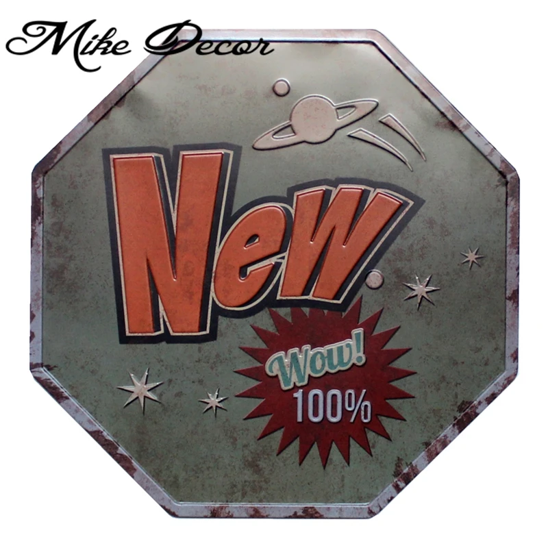 [ Mike Decor ] New World Metal Painting Retro Irregular Tin sign decor YB-829