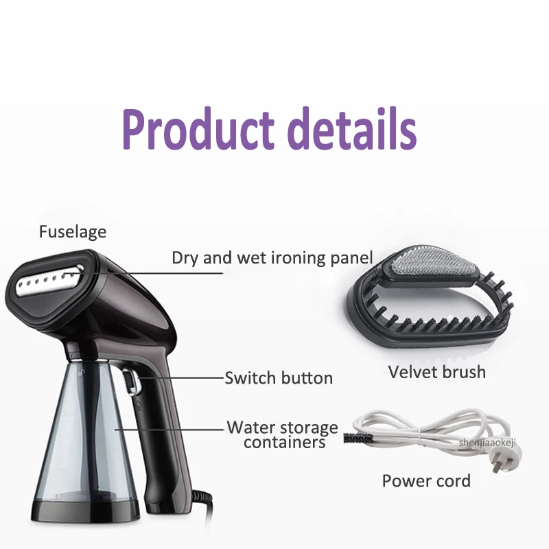 Home Handheld hanging iron machine Portable clothes steam ironing machine for travel/business trip/dormitory dry wet dual-use