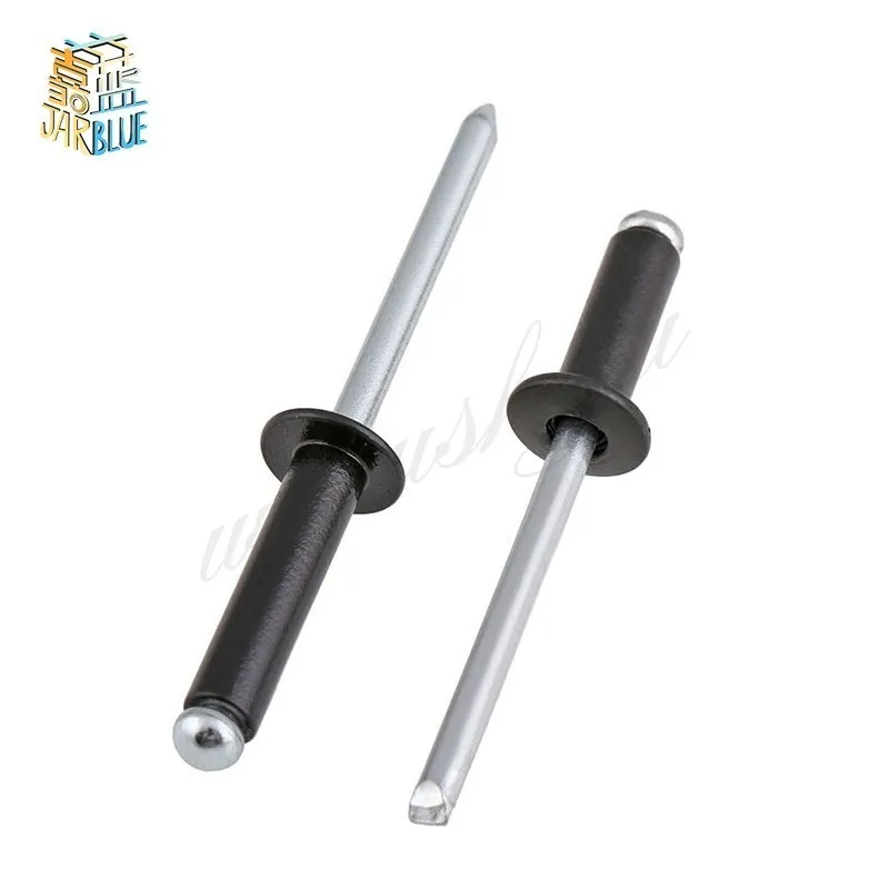 50pcs or 100PCS M3.2*6/8/10/12/14/16  3.2mm black Aluminium Blind Round Head Rivets Nail Decoration Pop Rivets