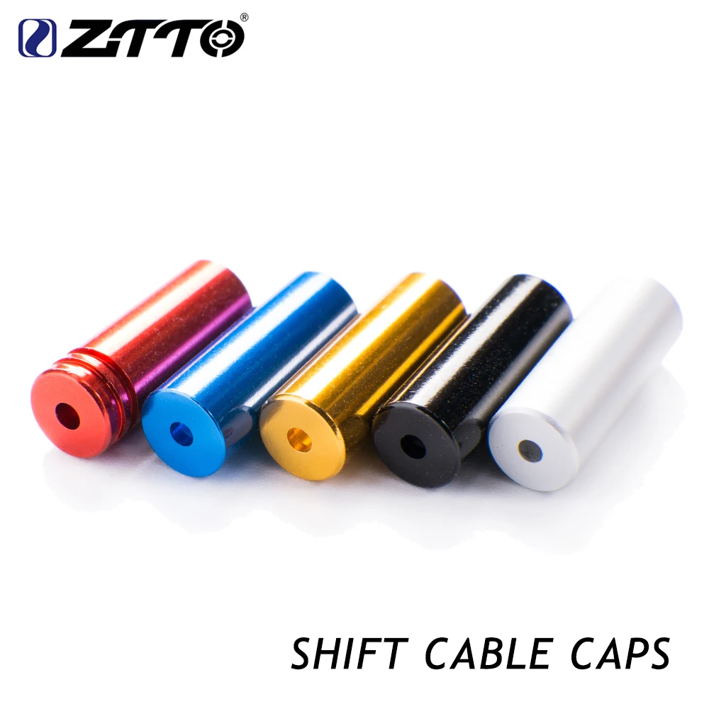 ZTTO Aluminum Alloy Cycling Bike Brake Cable Tips Crimps Bicycles Derailleur Shift Cable End Caps Inner Wire Ferrules New