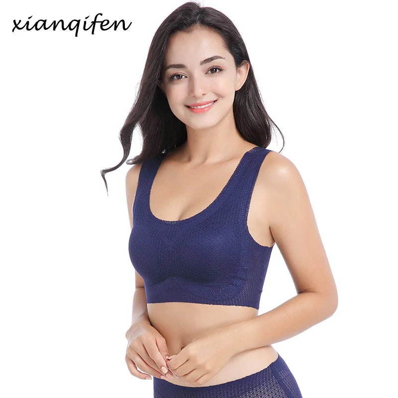 Xianqifen Bras for Women Minimizer Sexy Seamless Bralette Plus Size Brassiere Girl Sport Vest Padded Lingerie Push Up Intimates