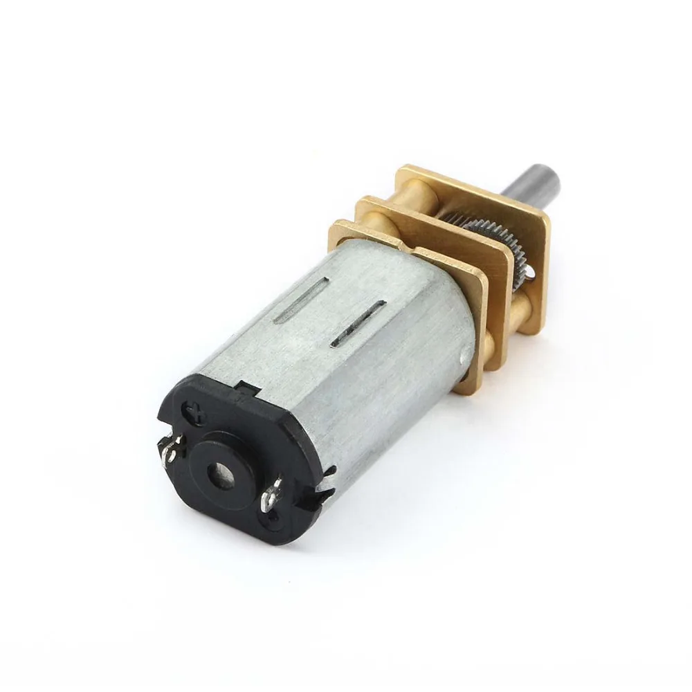 DC 12V 200/500RPM Electric Mini Metal Gear Motor N30 Micro Speed Reduction Gear Motor 3mm Shaft Gear Reducer Motor for Car Robot