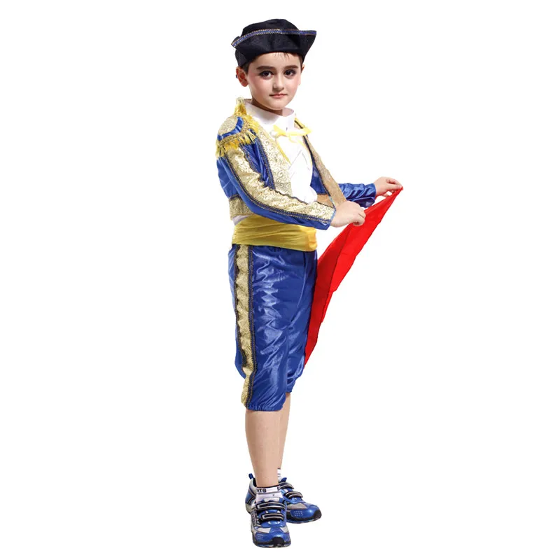 Costume da matador spagnolo per bambini, Natale, Halloween, Carnevale, COS, travestimento in maschera, torero, vestiti cosplay per bambini