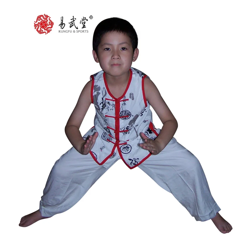 [yiwutang] children kung fu uniform boys Chinese traditional custom kung fu suit and wu shu suit