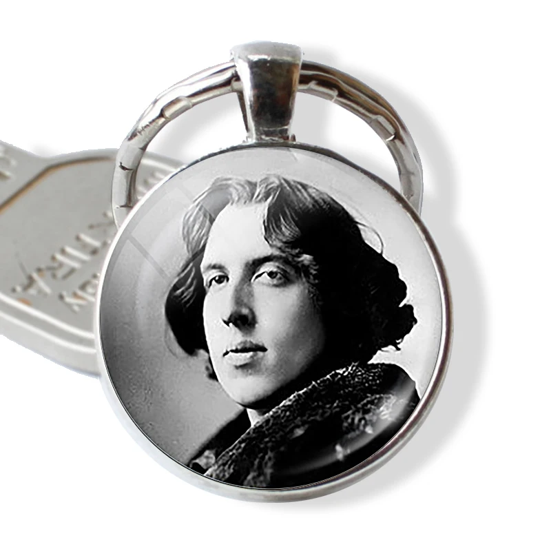 Portrait Art Photo Oscar Wilde Lincoln Sigmund Freud Beethoven Vintage Alloy Keychain Bag Pendant Fashion Key Rings