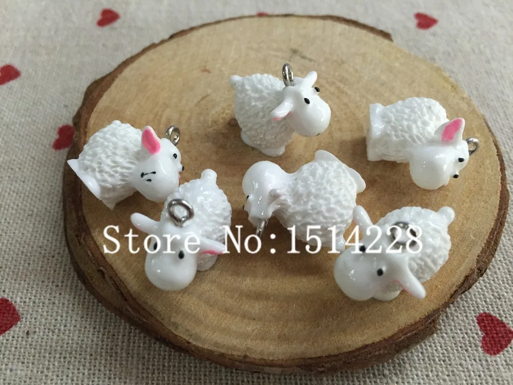 Cute animal charms.3D resin lovely cow with pink ear pendant for key chain/phone decoration,DIY.