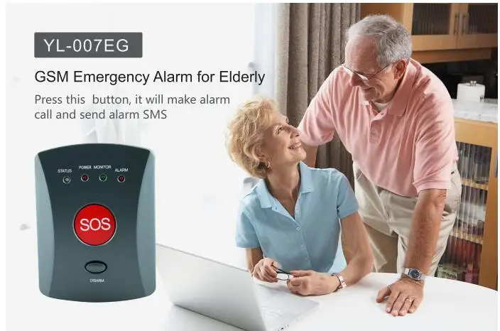 GSM SOS Alarm Button  (433/315,850/900/1800/1900MHZ) Emergency  Alarm  System