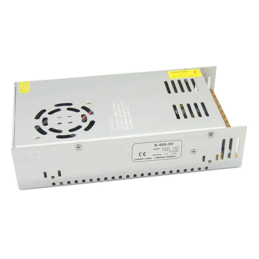 Switching Power Supply 5V 80A 70A 60A Led Driver Transformer 110V/220V AC To DC 5V 400W 350W 300W Adapter For Led Strip Display