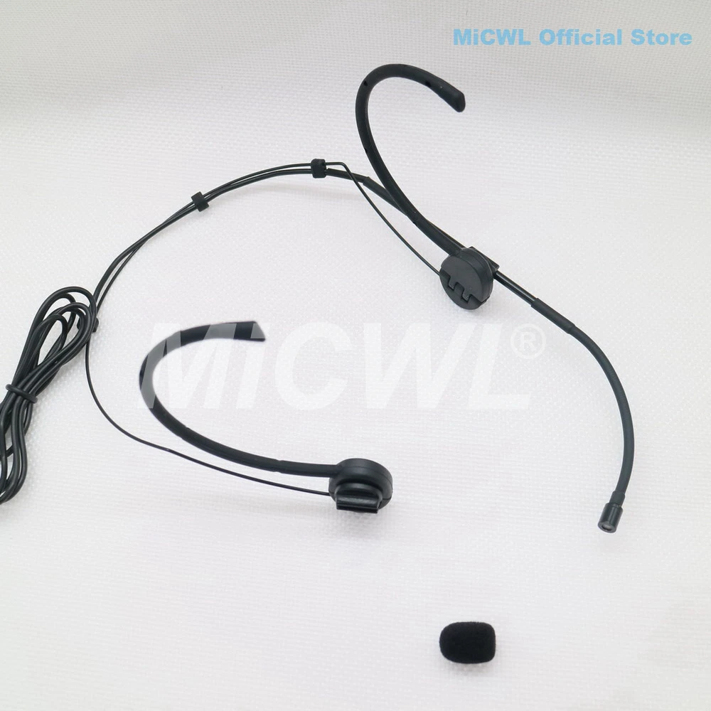 ชุดหูฟัง Headworn ไมโครโฟนสําหรับ Shure พับ Earset MIC ไร้สาย BeltPack เครื่องส่งสัญญาณ TA4F MINI XLR 4Pin MiCWL E6i สีดํา Beige