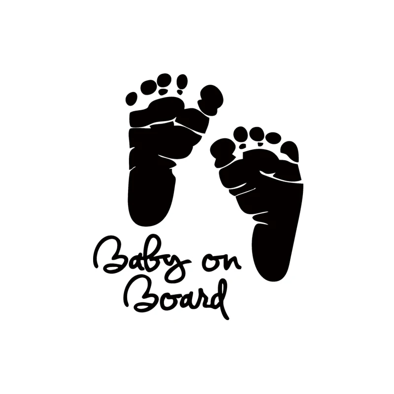 Baby on Board Footprints Lovely Vinyl Decal Window Windshield Jdm Car Stying  Sticker