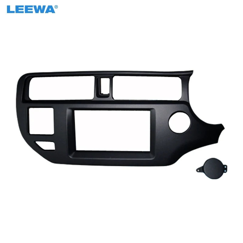 

LEEWA 2Din Car Stereo Fascia Frame Trim Kit for KIA K3 RIO 2011-2013 (RHD) with SRS Hole Audio Frame Dash Panel Trim Kit #CA2322