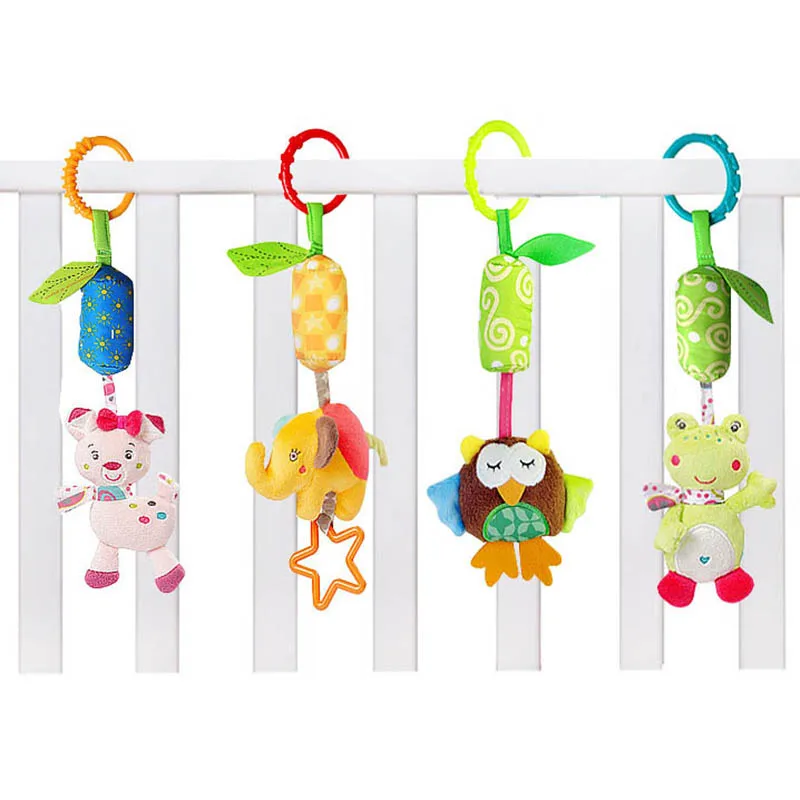 Cartoon Infant Baby Toys Bell Mobile Baby Plush Toy baby bed holder Wind Chimes Rattles Bell Toy Baby Crib Bed Hanging Bells Toy