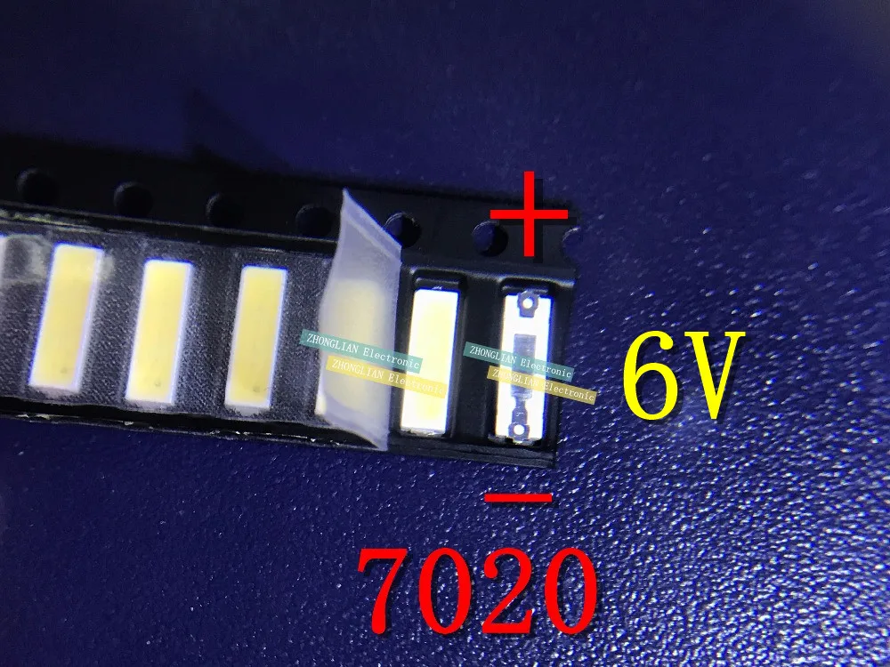 100pcs/lot  LT7020WCZ1 7020 patch LED chip 1W 6V/3V with dual chip Zener. Highlight.