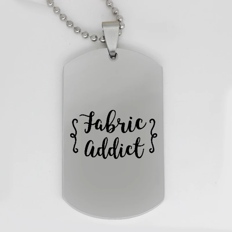 Ufine jewelry lvoers gift pendant army card fabric addict stainless steel Customed necklace N4085