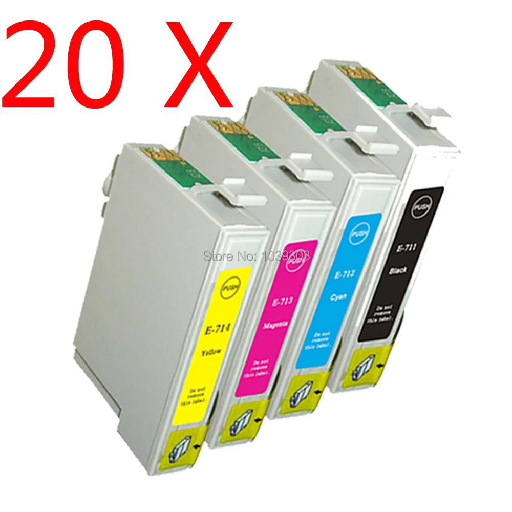 

20x T7011-T7014 Ink cartridge Compatible for Epson stylus SX200 SX205 SX209 SX210 SX400 SX405 SX405W SX410 SX510W SX110 SX105