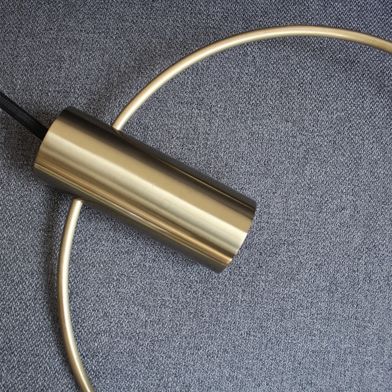 BLUBBLE Vintage Antique Golden Circle Pendant Lights Originality Plated Vacuum Modern Led lamp Bar Counter Hanglamp Simple image 5