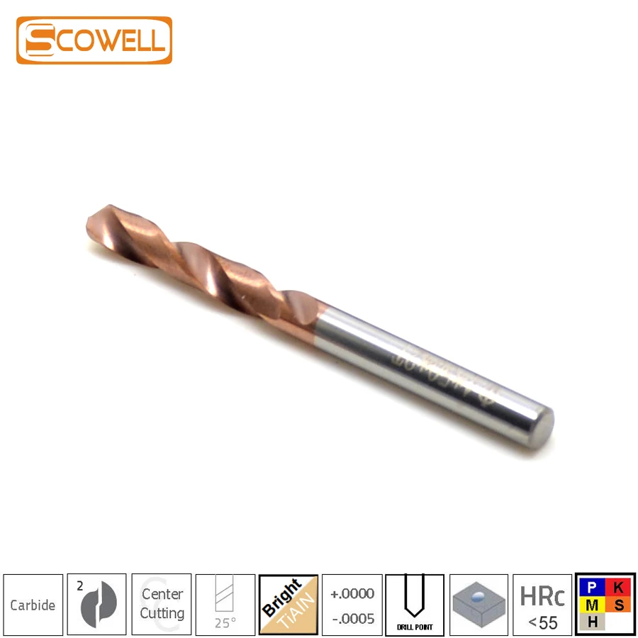 

1 Pack 3.5mm (3.5D*50L) Micro grain solid Tungsten carbide Twist Drill Bits HRC55,Carbide Drill bits For Metal working