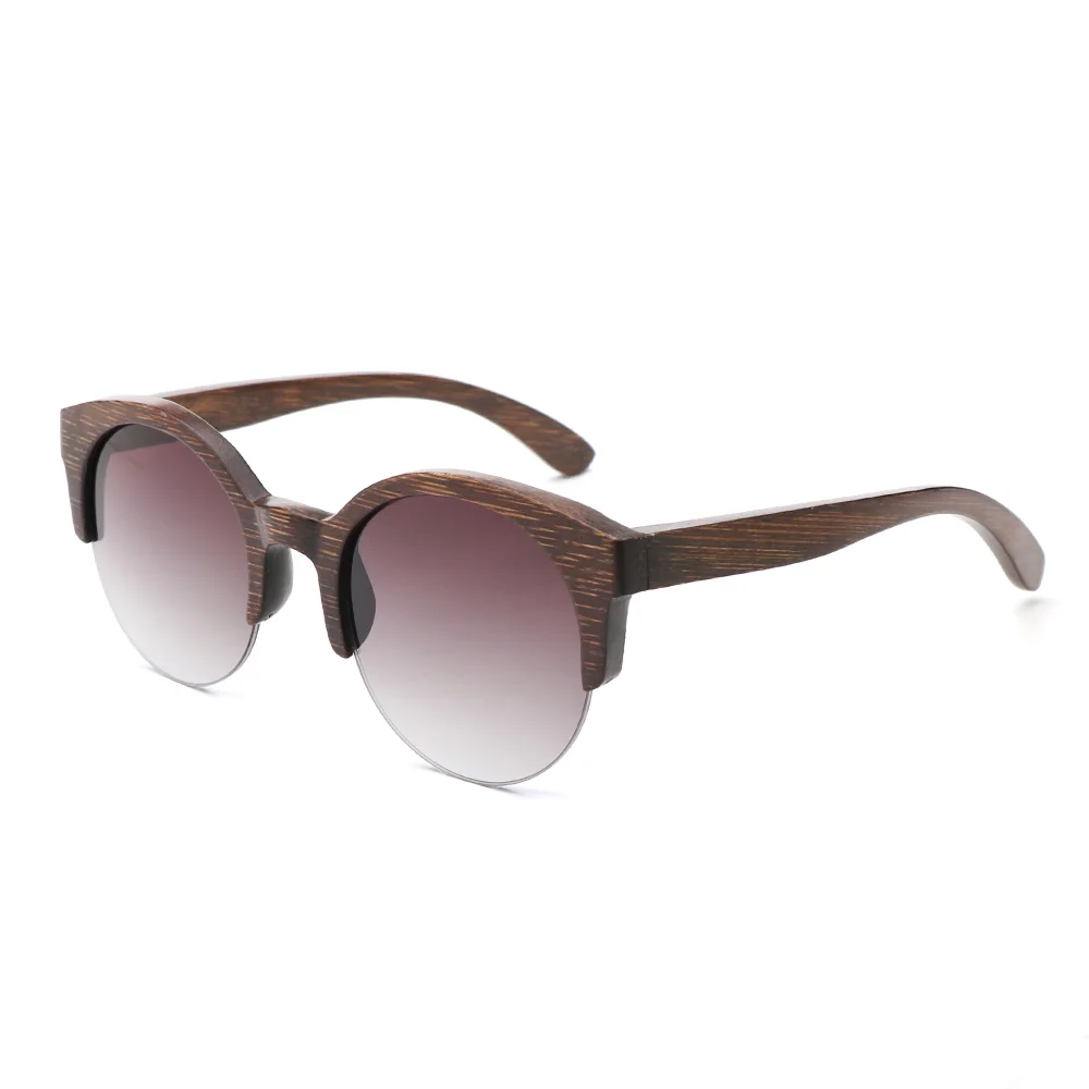 BerWer Brown Color Bamboo Sunglasses Men Wooden Sun Glasses Women Brand Wood Glasses Oculos De Sol Masculino
