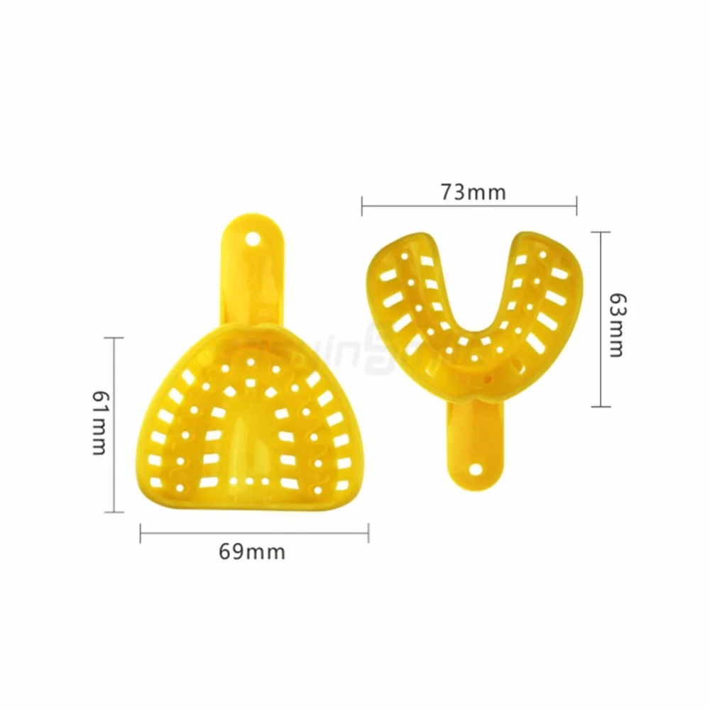 6 PCS/bag Dental Impression Tray EASYINSMILE Disposable Plastic for Adult or Child Size L/M/S Upper and Lower