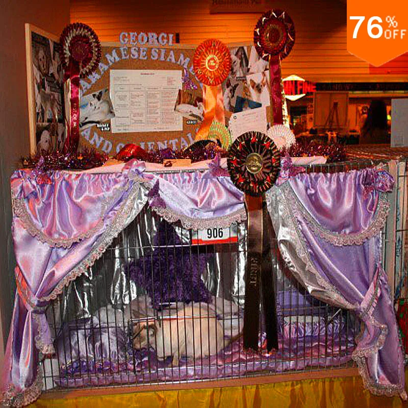 Pet cage curtain pet curtain Luxury Pets curtains for animal drapes Pets animal drapery magic lover cage cover include valance