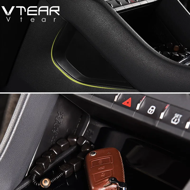 Vtear Accessories car interior Gap Plate storage box Central control cover parts car-styling decoration trim for For Skoda Karoq