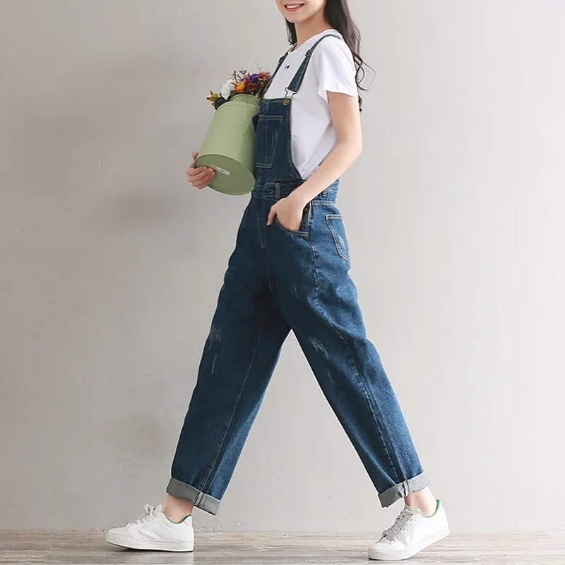 Macacão em denim feminino, macacão longo para mulheres da moda de inverno 2018 dd1639