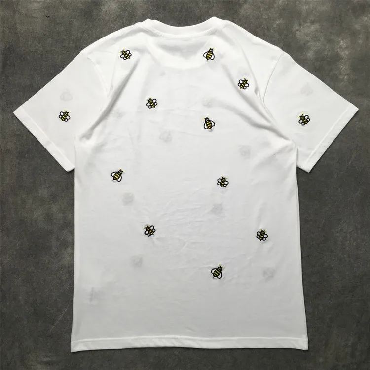 New 2023 parkour Novelty Full Embroidered Bees T Shirts T-Shirt Hip Hop Skateboard Street Cotton T-Shirts Tee Top Top #L61