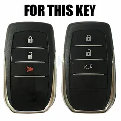 AX Silicone Remote Key Case Fob Shell Cover  For Toyota Hilux Fortuner Land Cruiser Camry Skin Holder 3 Button 2016 2017 2018