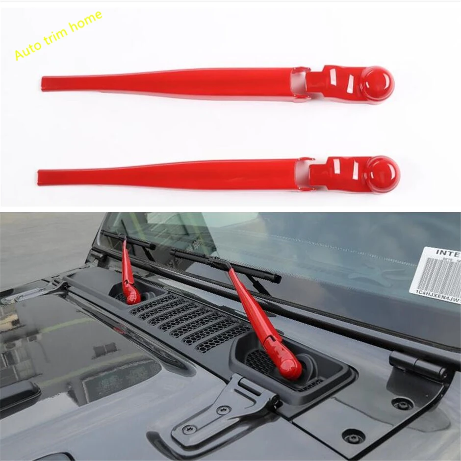 

Lapetus Front Face Window Windscreen Wiper Frame Cover Trim 4 Pcs Fit For Jeep Wrangler JL 2018 2019 2020 ABS Auto Accessories