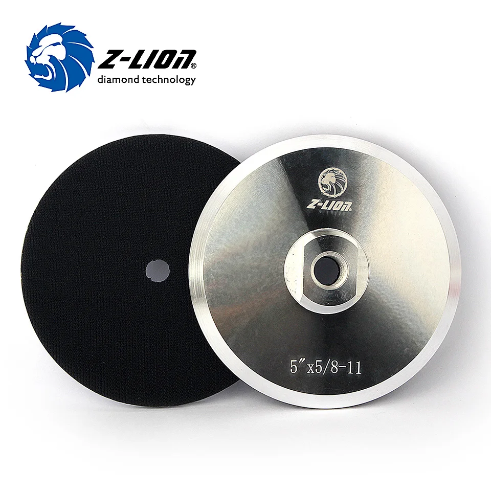 

Z-LION 5" Polishing Aluminum Diameter 125mm M14 or 5/8-11 Aluminium Based Backer For Polishing Pad Nylon Hoop & Loop Backer Pad