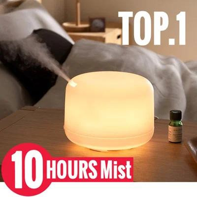 Coronwater 500Ml Tinh Dầu Khuếch Tán AH507 Siêu Âm Thanh Máy Tạo Độ Ẩm Không Khí 7 Đèn LED Đổi Màu Cho Văn Phòng Nhà