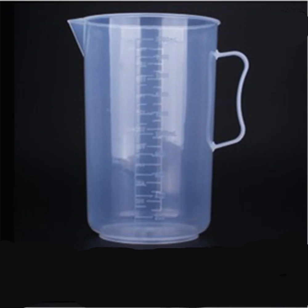 1Pc 2000ml plastic beaker with scale plastic measuring beaker plastic cup with handle