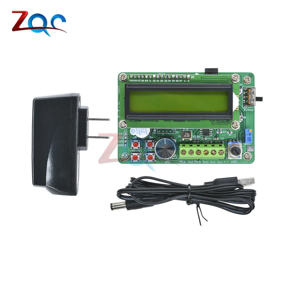 0.01Hz - 5MHz DDS Function Signal Generator Module 1602 LCD Display Sine Triangle Square Wave TTL Output Storage Recall Counter