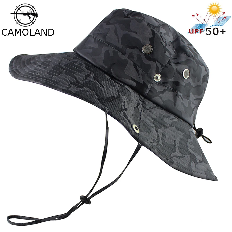 

UPF 50+ Bucket Hat Men Women Bob Boonie Hat Summer UV Protection Camouflage Cap Military Army Hiking Tactical Outdoor Sun Hat