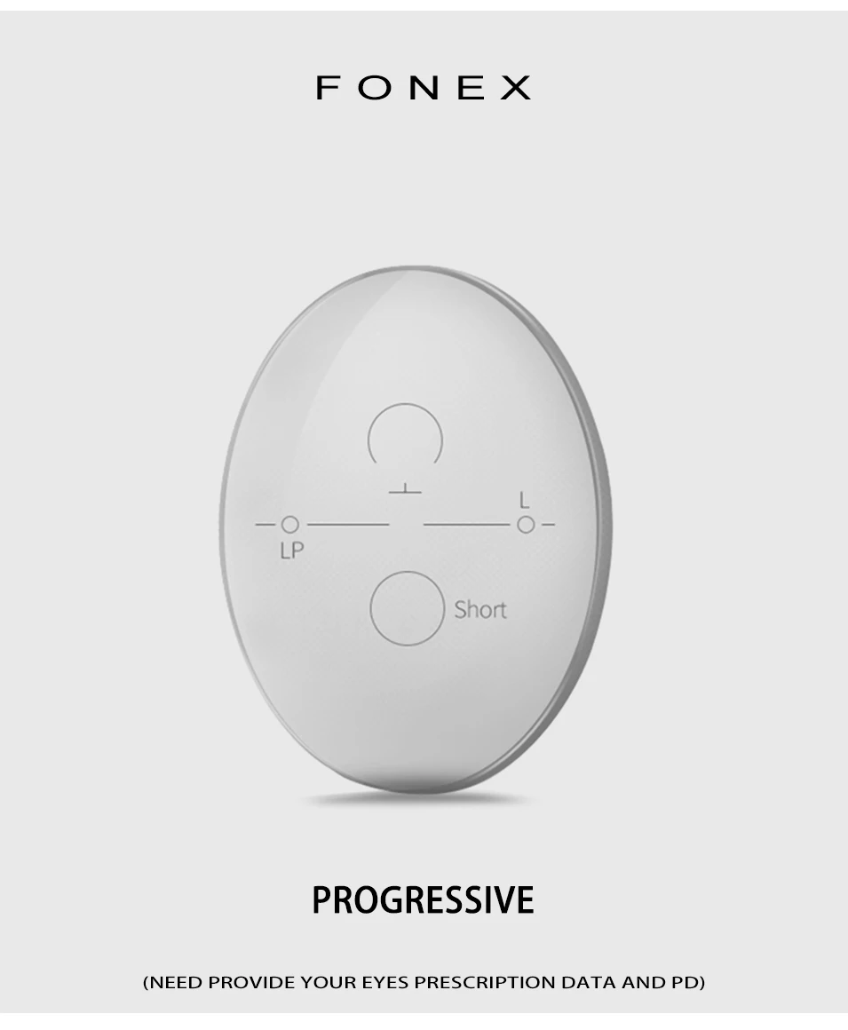 Customized 1.56 1.61 1.67 (ADD+0.75~+3.00) Progressive Multifocal Lenses Optical Hyperopia Resistance Short Middle Far Lens
