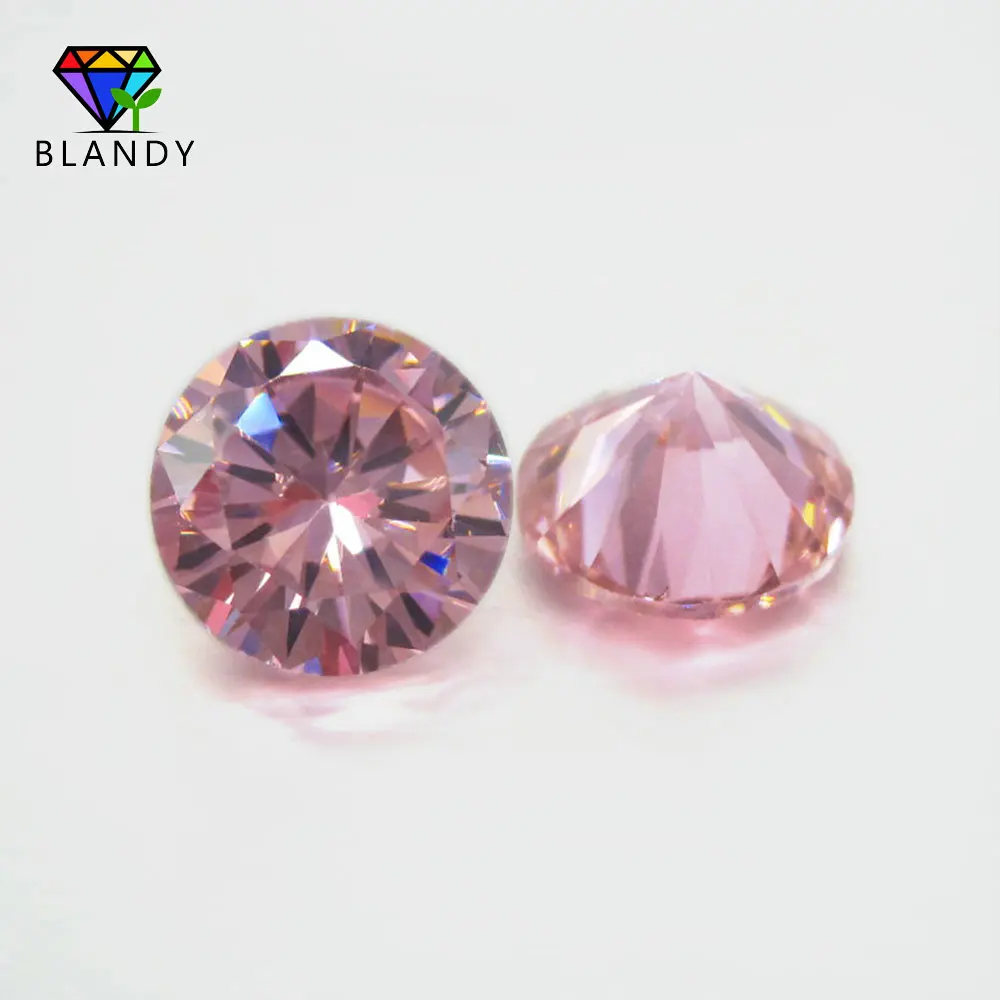 50pcs/lot 3.0~12mm 5A Grade Round Brilliant Cut White, Violet, Olive, Purple, Black, Pink Cubic Zirconia Stone Loose CZ Gems