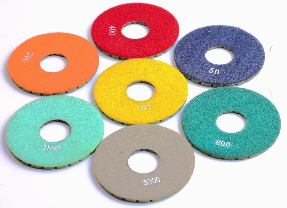 Tablete d125mm (5 polegadas) almofadas de polimento de borda de diamante para granito e mármore