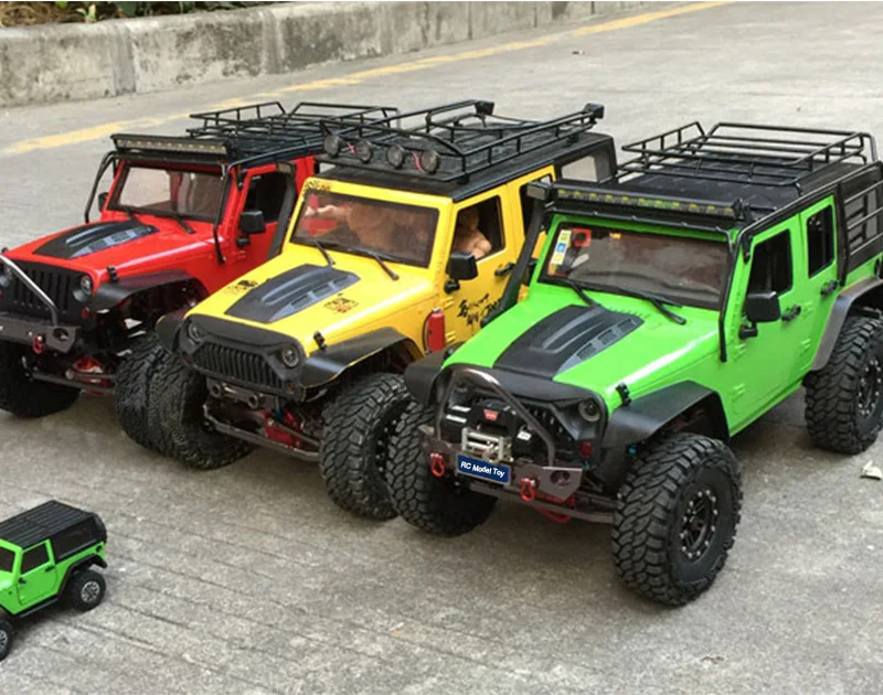 1:10 RC Car Body Shell Jeep Wrangler Rubicon For 1/10 RC Crawler Car Axial SCX10 270mm Wheelbase Engine Cover Intake Grille part