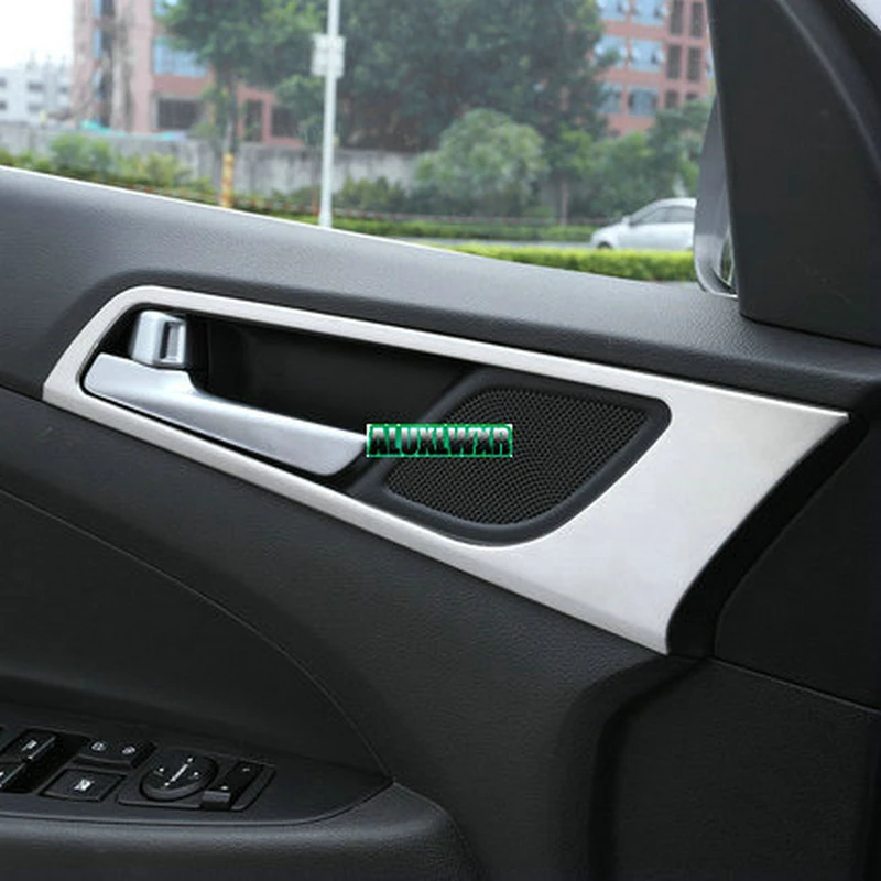 Car-styling Door Handle Bowl Covers Interior Decoration Trim Accessories Stainless Steel 2015 2016 2017 for Hyundai Tucson TL