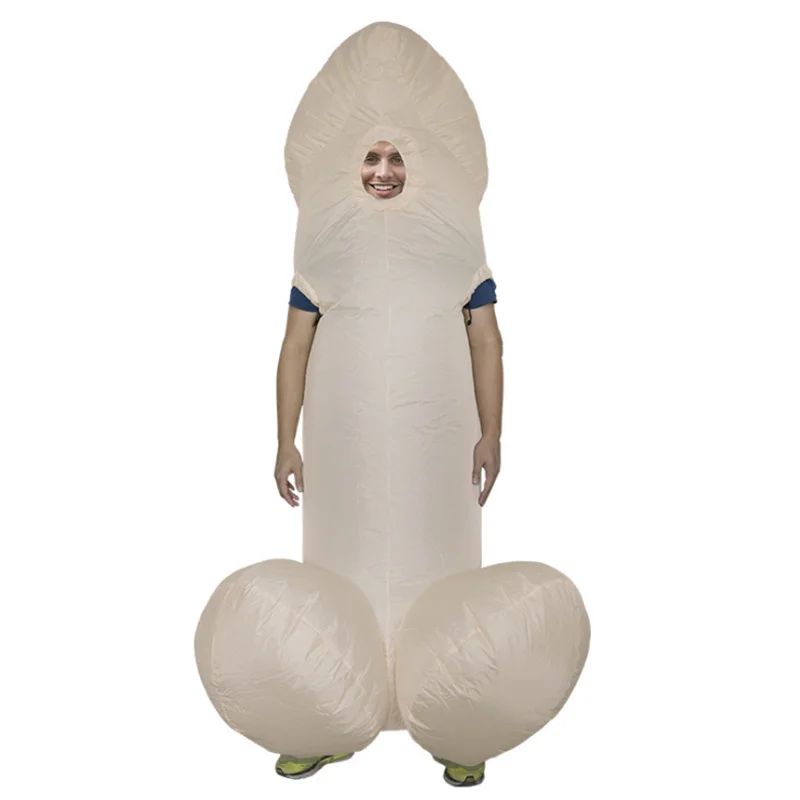 Volwassen Halloween Mascotte Kostuum Voor Mannen Vrouwen Sexy Opblaasbare Penis Kostuum Kostuums Dick Jumpsuit Grappige Dinosaurus Cosplay Jurk