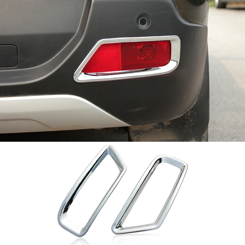 For Peugeot 3008 2013 2014 2015 ABS Chrome Rear Fog Lamps cover Trim Car accessories Styling 2pcs