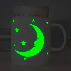 Luminous Moon And Stars Switch Sticker Children's Room Living Room Bedroom Decoration Home Decals Glow In The Dark Wall Stickers
