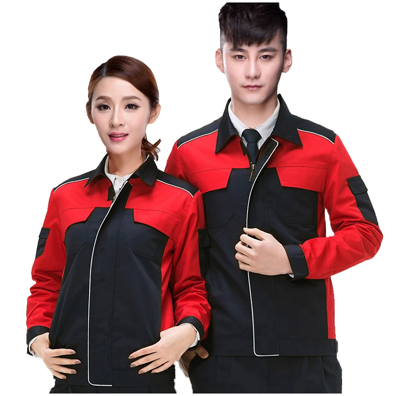 Wor Kclothes Men Woman Workwear Zipper Fashion Stitching Hit The Color Processing And Maintenance Wear-resistant Suit Overalls