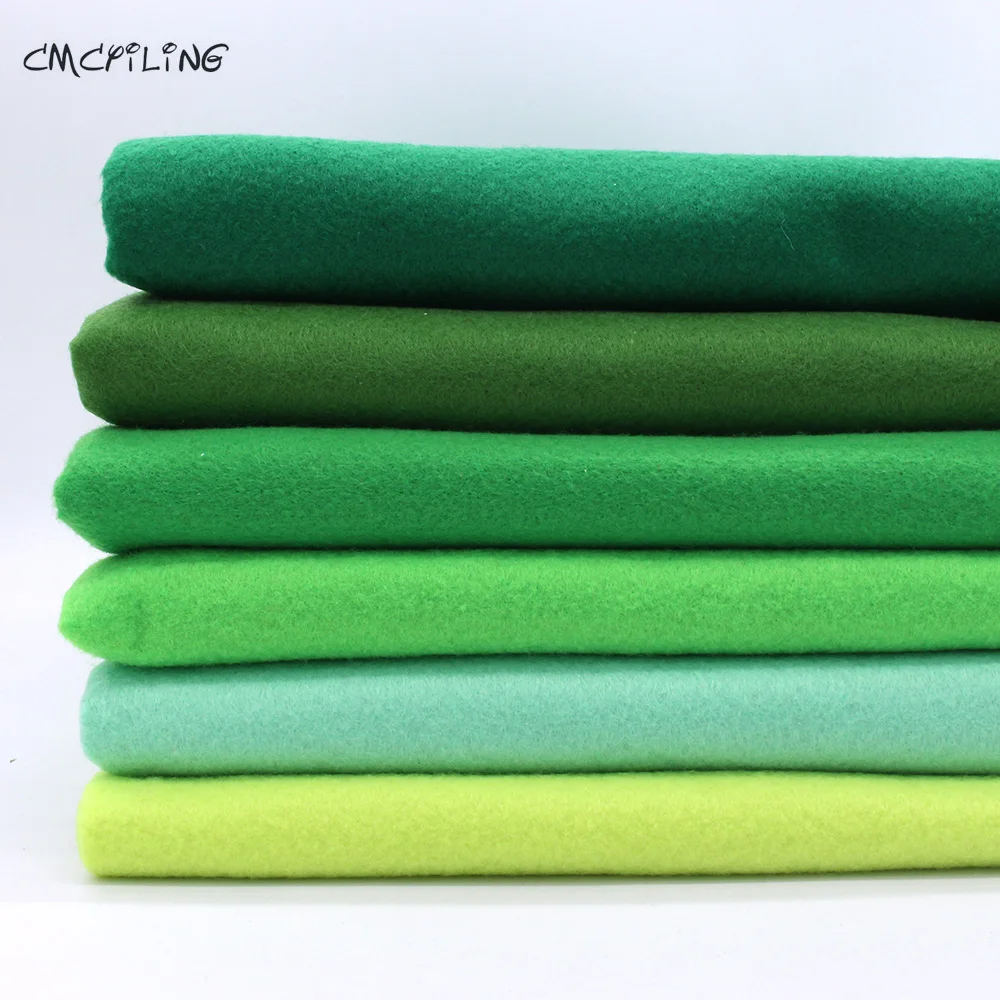 Green Soft Felt,Polyester Nonwoven Fabrics,For Diy Scrapbooking,Toys Stuff Skin,Decoration Materials