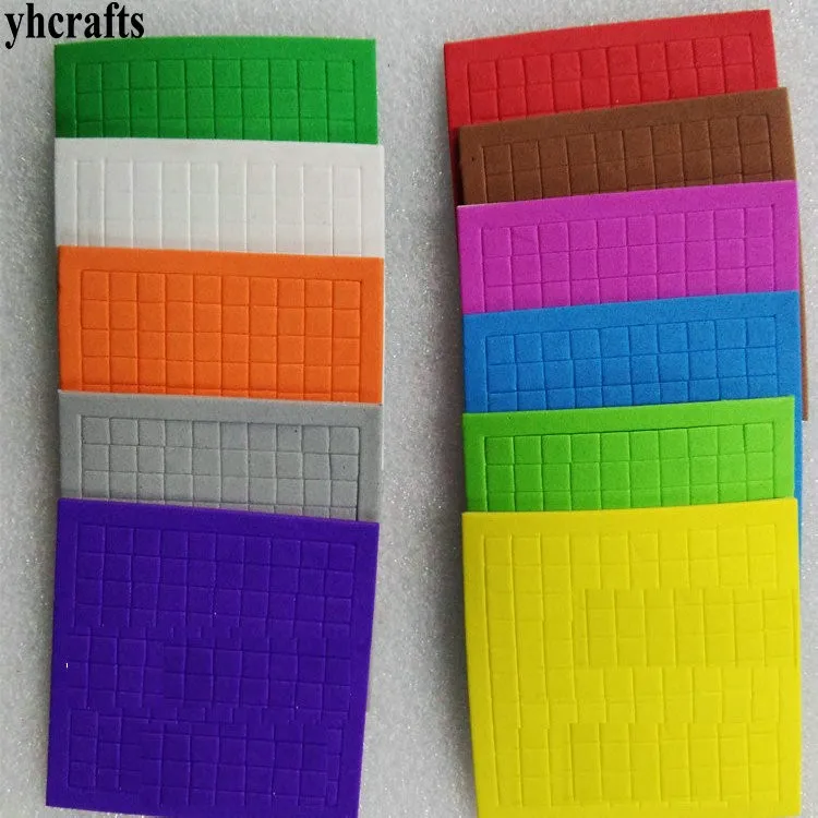 1bag(1000PCS stickers)/Lot,10 color EVA foam mosaic stickers Early educational toys Kindergarten crafts Color learning Custom