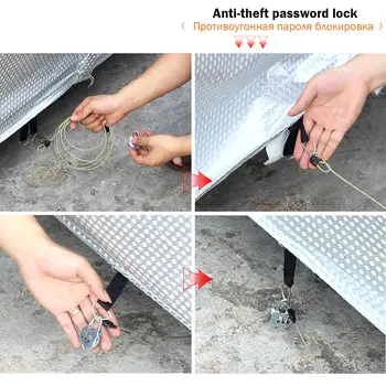 Cawanerl 加厚棉質汽車罩 防水防曬防雪防雹防塵 適用於福特 Escorts Kuga Focus Mustang 10 最佳銷售 汽車冰雹防護 - №6