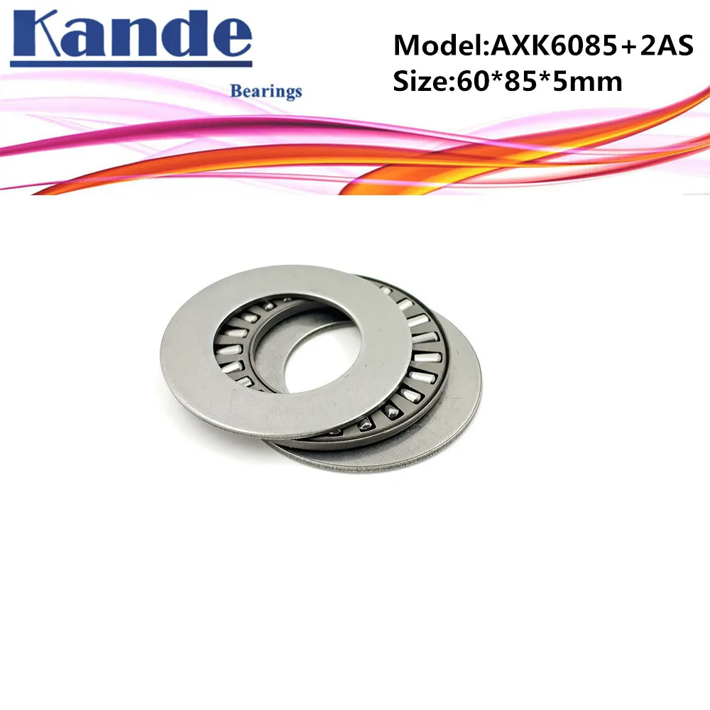 

AXK6085 + 2AS 1PC Thrust Needle Roller Bearing With Two AS6085 Washers 60*85*5 mm Plane Thrust Needle Roller Bearing