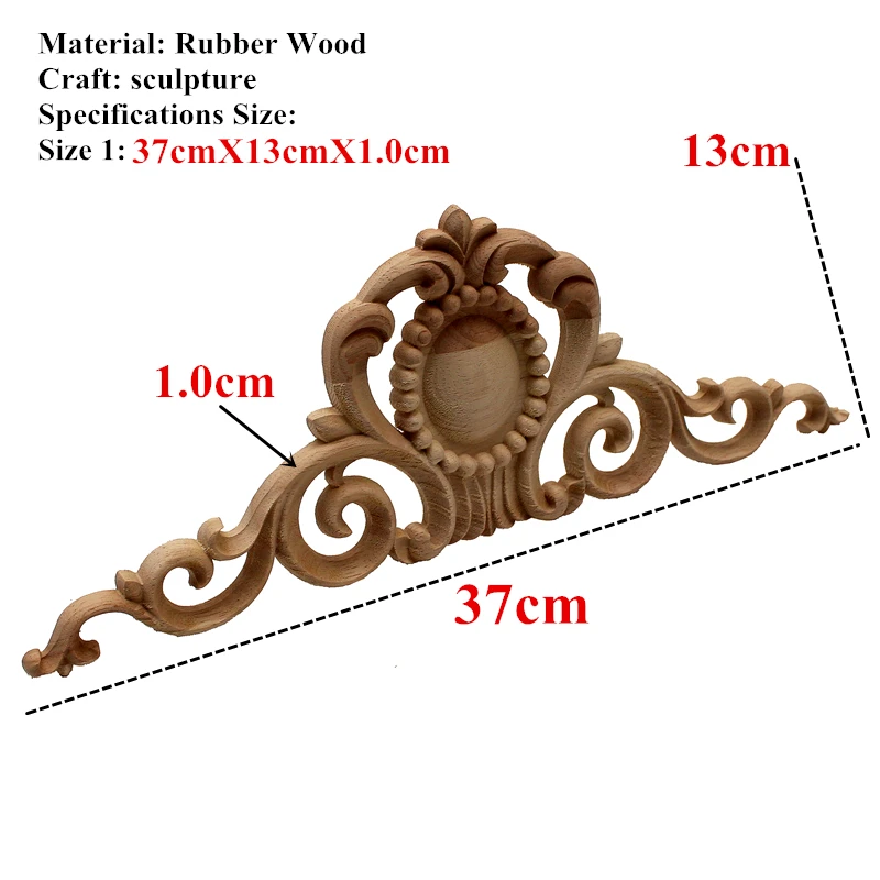 VZLX HOT Rubber Wood Carved Applique Retro Furniture Crafts Decor Wooden Letters Madera Legno Vintage Home Decoration