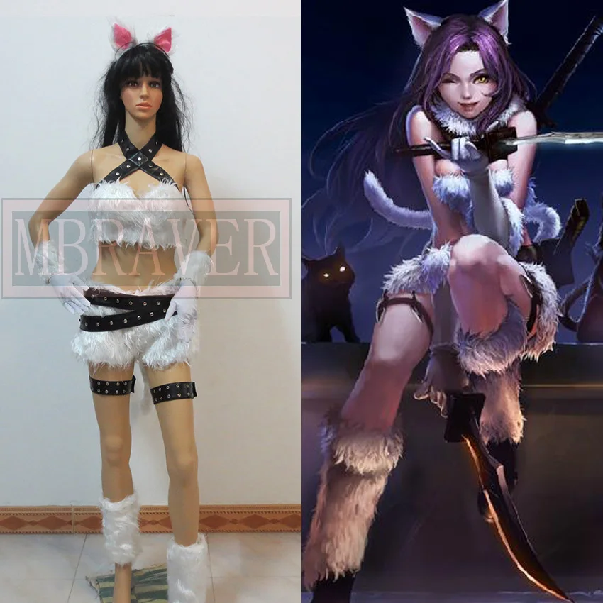 

Game Anime LOL Katarina Du Couteau Party Fashion Uniform Cosplay Costume Any Size NEW