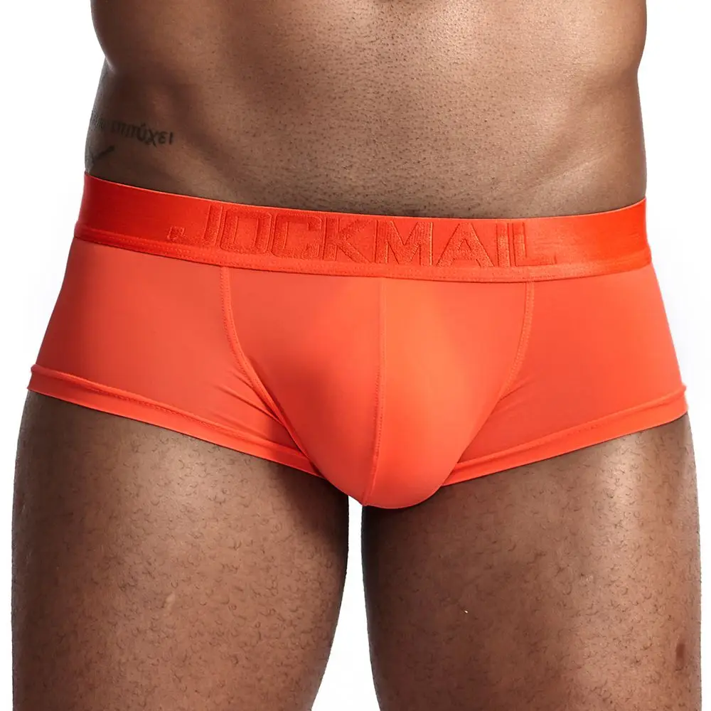 JOCKMAIL Ultra-thin Ice Sexy Underwear Men Boxers Solid Convex Mens Underpants Short Panties Slip Homme Cueca Gay Male Boxers